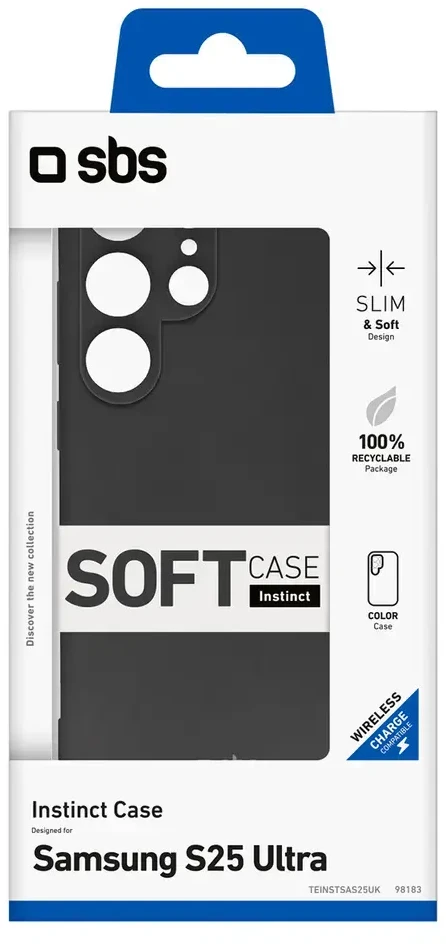 SBS Instinct dėklas skirtas Samsung Galaxy S25 Ultra – juodos spalvos