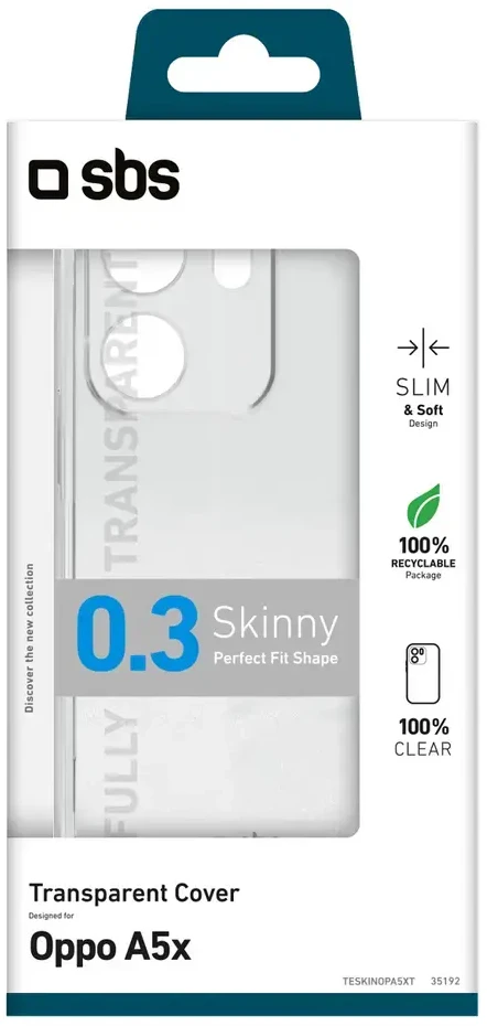 Dėklas SBS Skinny Cover for Oppo A5X - Transparent