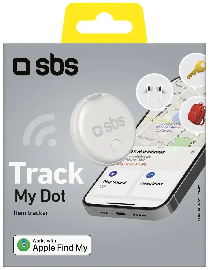 SBS „Track My Circle“ ieškiklis, suderinamas su „Apple Find My“ ir „Baltas“