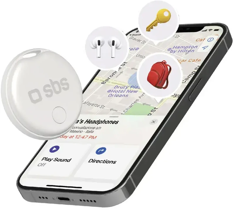 SBS „Track My Circle“ ieškiklis, suderinamas su „Apple Find My“ ir „Baltas“