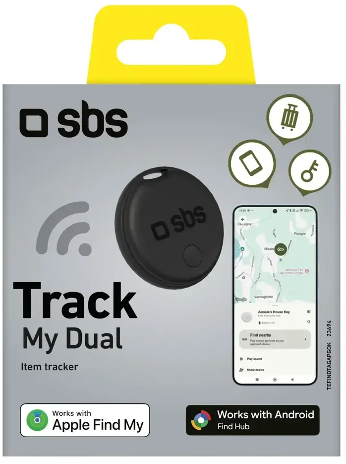 SBS universal locator Track My Dual – juodas