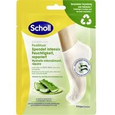 Scholl Drėkinamoji pėdų kaukė su Aloe Vera PediMask™ (Pėdų kaukė) 1 pora
