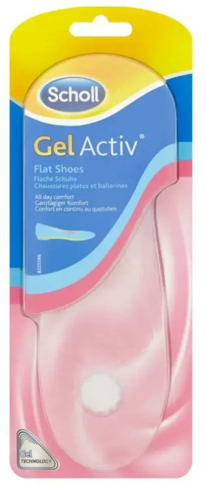 Scholl GelActiv Flat Shoes geliniai vidpadžiai batams plokščiu padu 1 pora