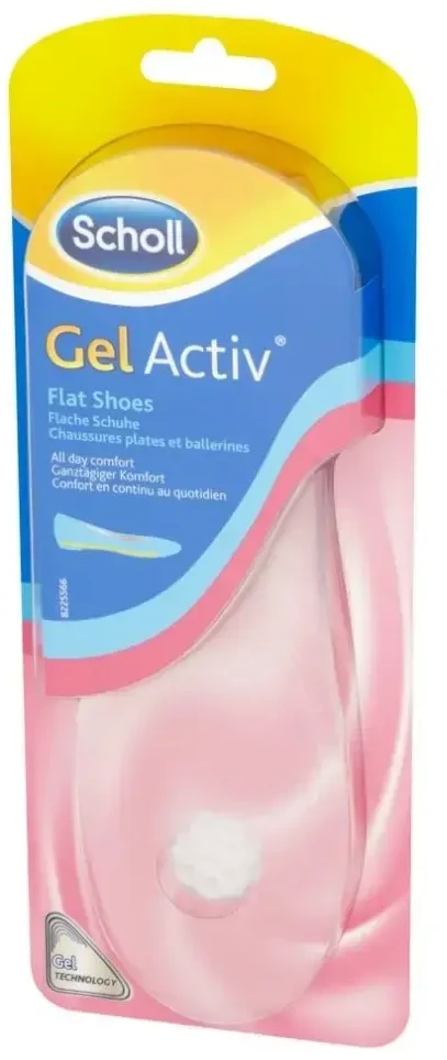 Scholl GelActiv Flat Shoes geliniai vidpadžiai batams plokščiu padu 1 pora