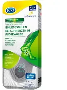 „Scholl In-Balance Arch Pain Relief Insoles Medium“ vidpadžiai, 1 vnt.