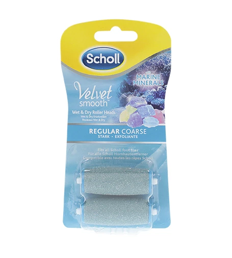 Scholl Elektrinių frezų "Velvet Smooth" atsarginės galvutės vidutinio šiurkštumo su jūros mineralais 2 vnt.
