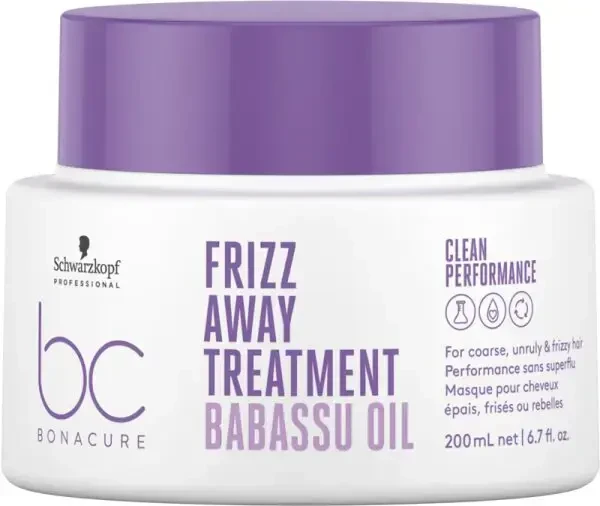 Plaukų kaukė Schwarzkopf Professional Bonacure Frizz Away Treatment with Babassu Oil 200ml