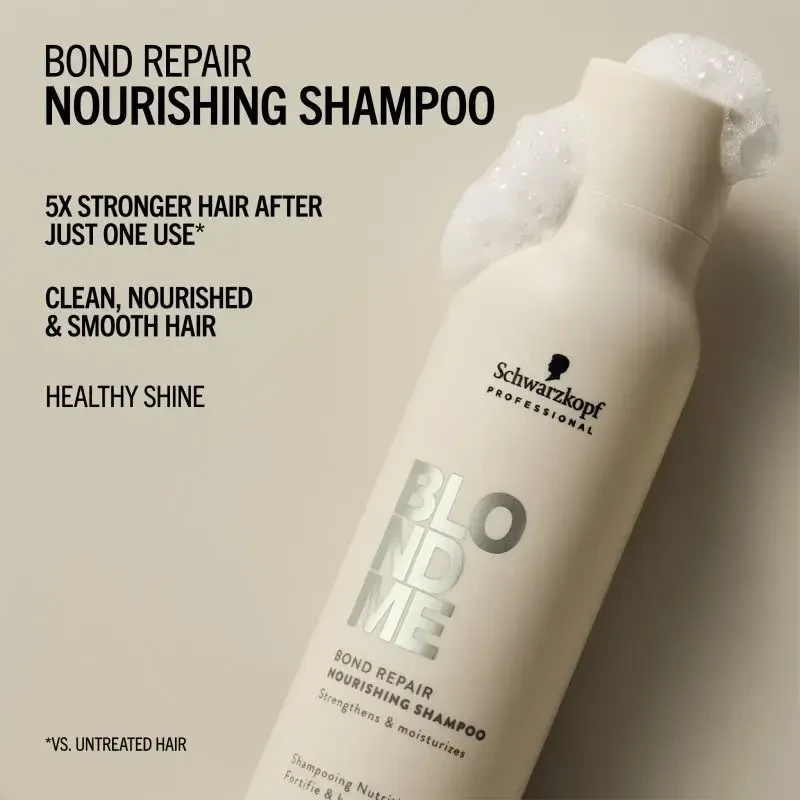 Schwarzkopf Professional BlondMe Bond Repair maitininantis Šampūnas maitinantis šampūnas šviesiems plaukams, 300 ml