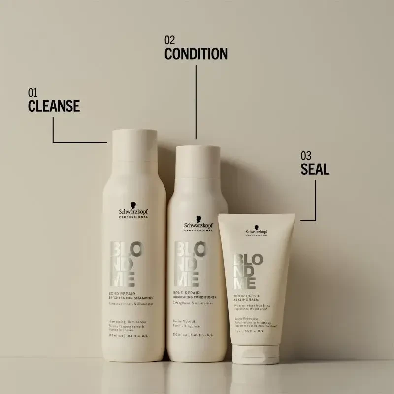 Schwarzkopf Professional BlondMe Bond Repair Brightening Šampūnas skaistinantis šampūnas šviesiems plaukams, 300 ml