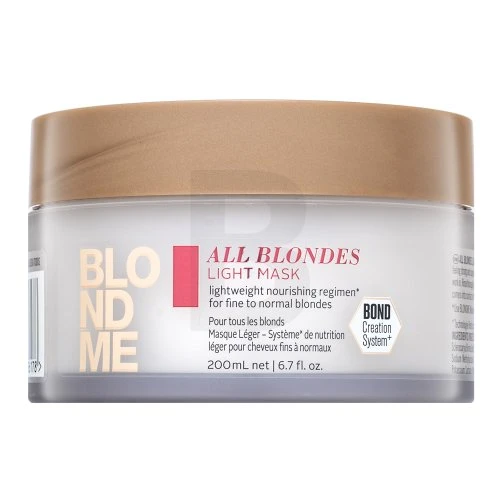 Lengvos tekstūros maitinamoji kaukė šviesintiems plaukams Schwarzkopf Professional BlondMe All Blondes Light Mask 200ml