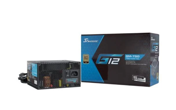Seasonic G12 GM 80 PLUS Gold maitinimo šaltinis, pusiau modulinis – 750 vatų, juodas