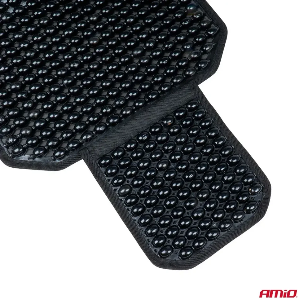 Amio Automobilio sėdynės kilimėlis su karoliukais 126 × 44 cm - juoda