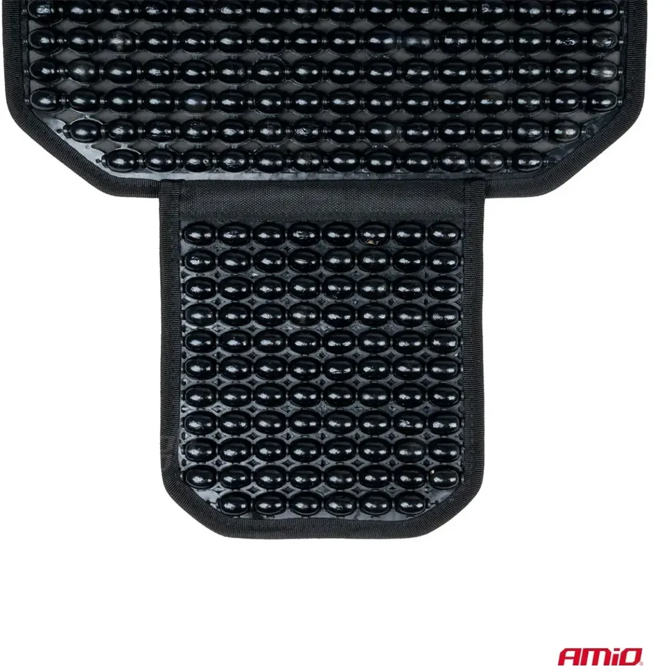 Amio Automobilio sėdynės kilimėlis su karoliukais 126 × 44 cm - juoda