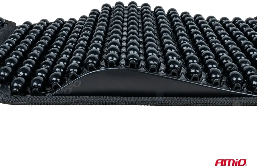 Amio Automobilio sėdynės kilimėlis su karoliukais 126 × 44 cm - juoda