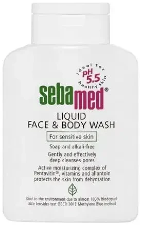 SebaMed Sensitive Skin Face & Kūno prausiklis Skystas muilas