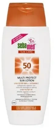 SebaMed įdegio losjonas su SPF 50 nuo saulės (daugiafunkcis apsauginis losjonas nuo saulės), 150 ml, unisex