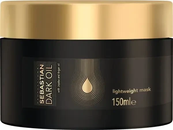 Maitinamoji kaukė plaukų blizgesiui ir švelnumui užtikrinti Sebastian Professional Dark Oil, 150 ml