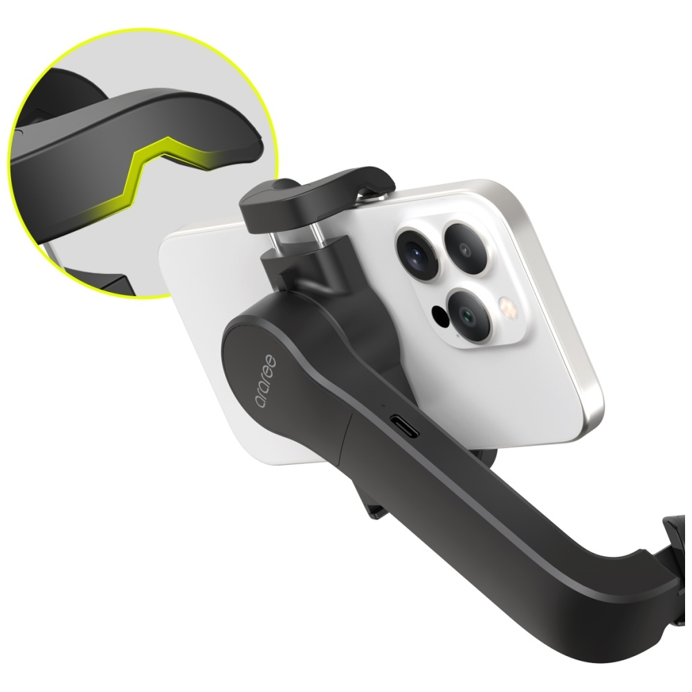 Selfie Stick Gimbal Araree Pod Gimbal 1X Tripod juoda