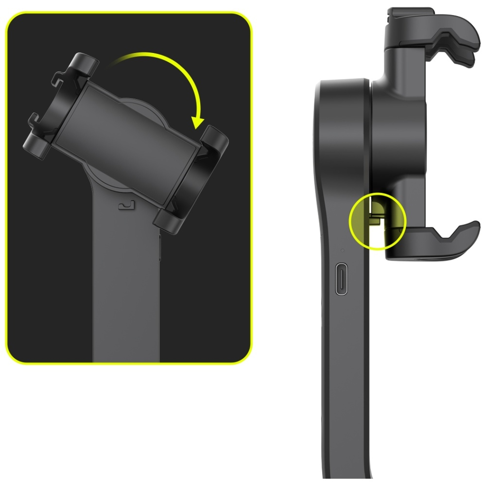 Selfie Stick Gimbal Araree Pod Gimbal 1X Tripod juoda