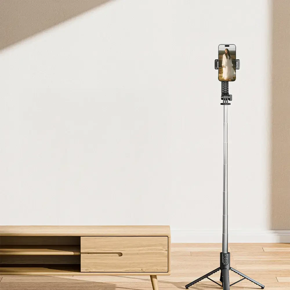 Asmenukių lazda Orico SPV100 mini trikojis su „Bluetooth“, 360 laipsnių sukimasis, 100 cm - juodas