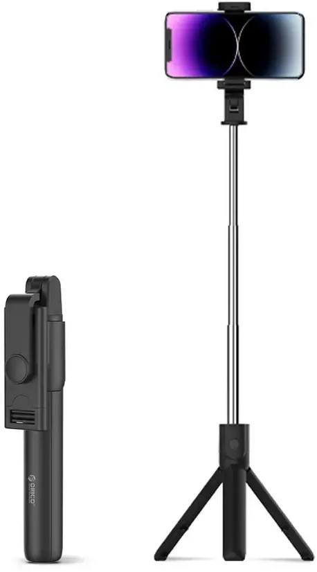 Asmenukių lazda Orico SPV100 mini trikojis su „Bluetooth“, 360 laipsnių sukimasis, 100 cm - juodas