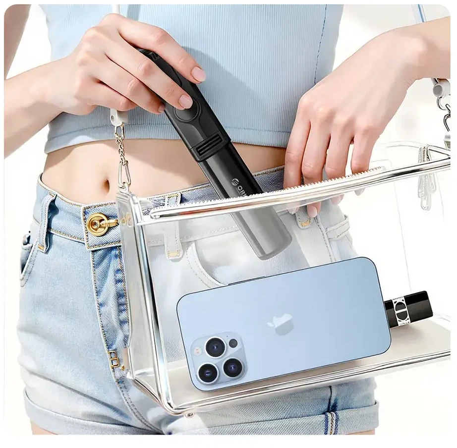 Asmenukių lazda Orico SPV68 mini trikojis su „Bluetooth“, 360 laipsnių sukimasis, 68 cm - juodas