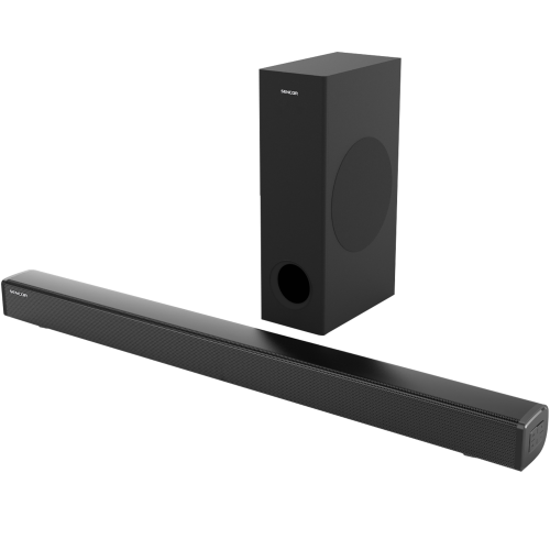 Namų kino sistema Sencor SSB 5500BW Garso juosta su belaidžiu žemųjų dažnių garsiakalbiu 2.1 kanalų