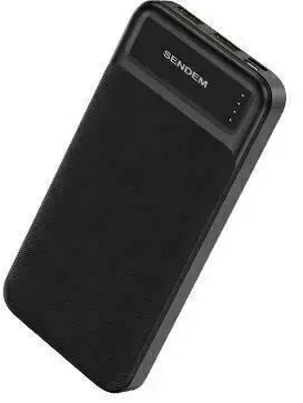 SENDEM PK91 išorinė baterija 10000 mAh | 2.4A | LED | Juoda