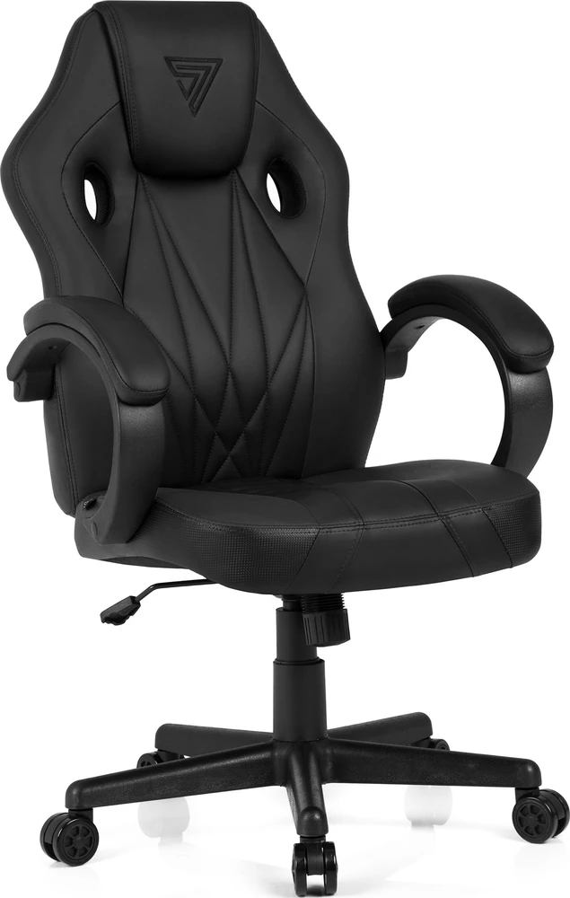 Žaidimų kėdė SENSE7 Prism, Juoda (odinė)