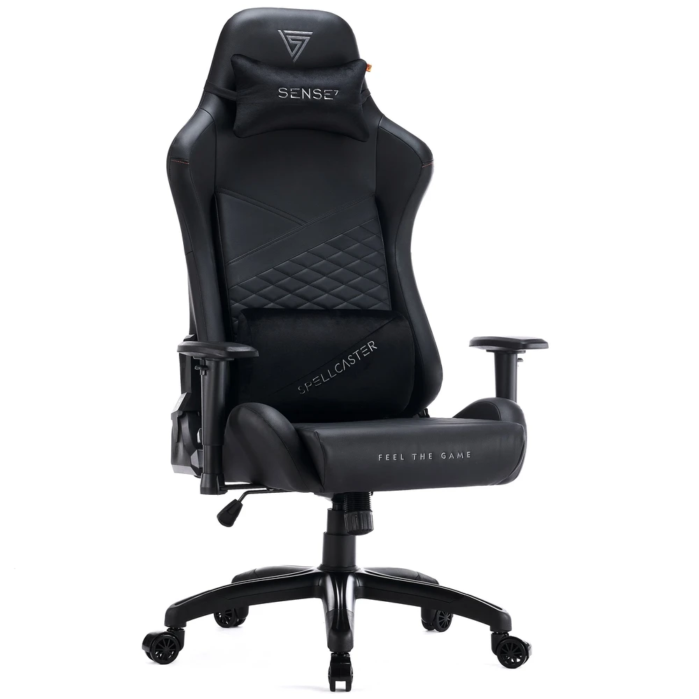 Žaidimų kėdė SENSE7 Spellcaster Senshi XL, Juoda (odinė)