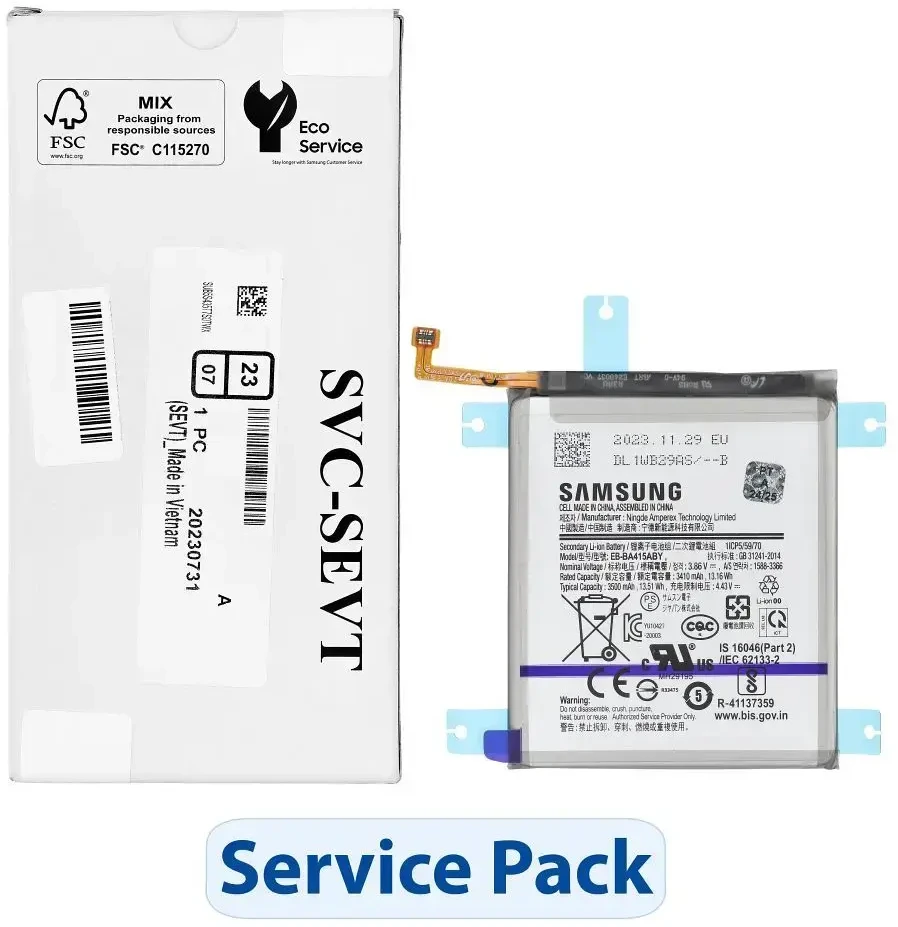 „ServicePack Bateria EB-BA415ABY“ arba „Samsung A41 A415 GH82-22861A“