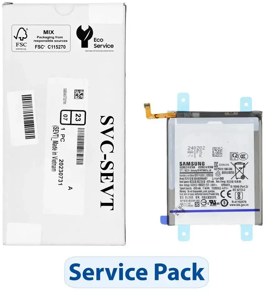 „ServicePack Bateria EB-BG990ABY“ arba „Samsung S21 FE G990 GH82-26409A“