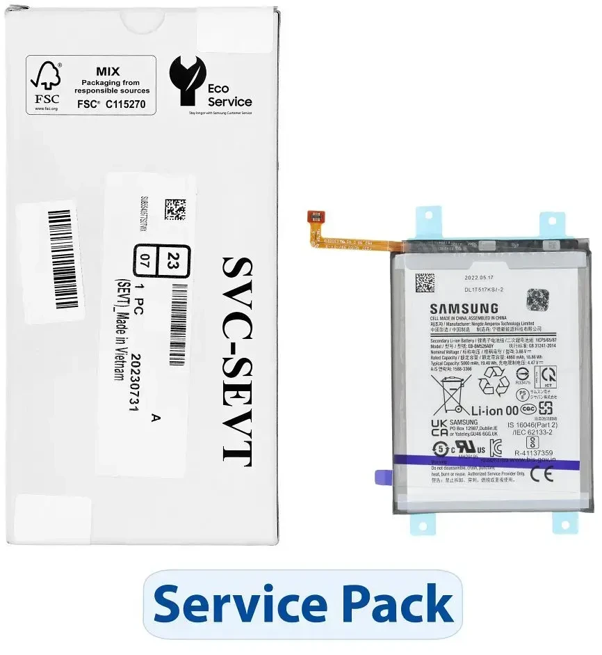 „ServicePack“ baterija EB-BM526ABY, skirta „SAMSUNG A23 5G A236B GH82-29731A“