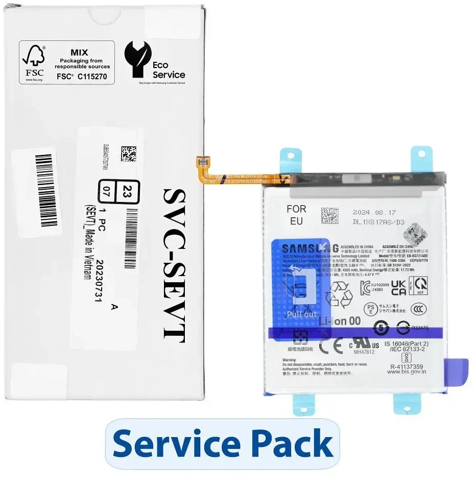 „Samsung S24 FE S721B GH82-35853A“ akumuliatoriaus aptarnavimo paketas EB-BS721ABY