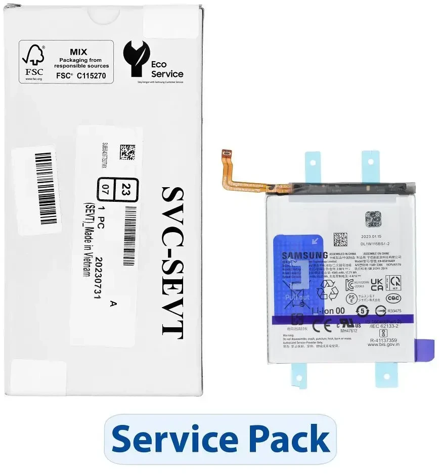 „Service Pack Bateria EB-BS916ABY“ arba „Samsung S23 Plus S916B GH82-30470A“