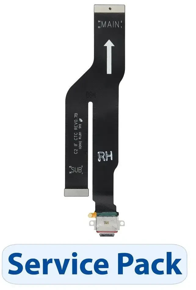 „ServicePack“ USB įkrovimo plokštė SAMSUNG Note 20 Ultra 5G N986 / N985 GH59-15301A