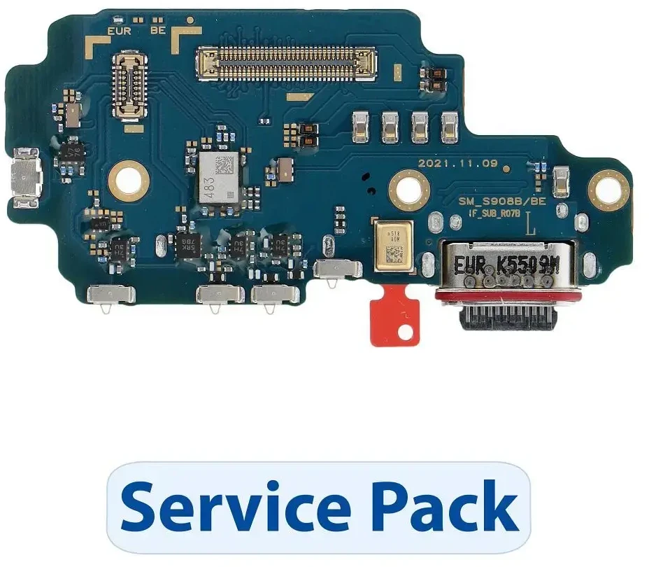 „ServicePack“ USB įkrovimo plokštė SAMSUNG S22 Ultra S908 GH96-14802A