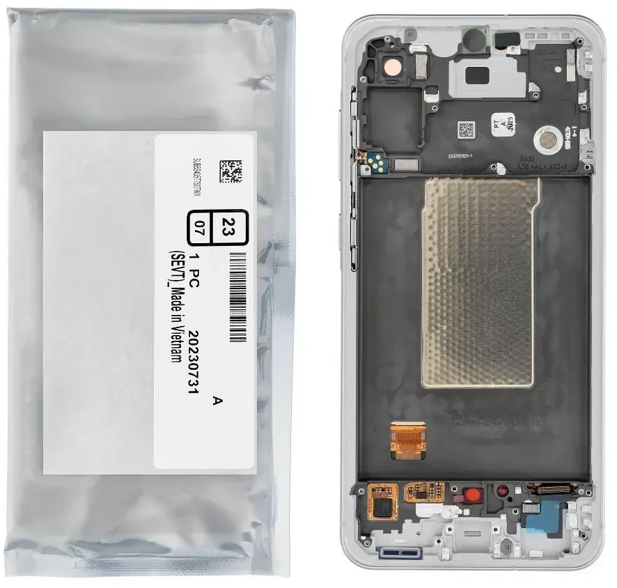„ServicePack“ LCD ekranas, skirtas „SAMSUNG A56 5G A566B“, pilkas GH82-36829B