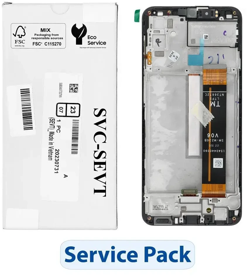 „ServicePack“ LCD ekranas, skirtas SAMSUNG M23 5G M236B GH82-28487A