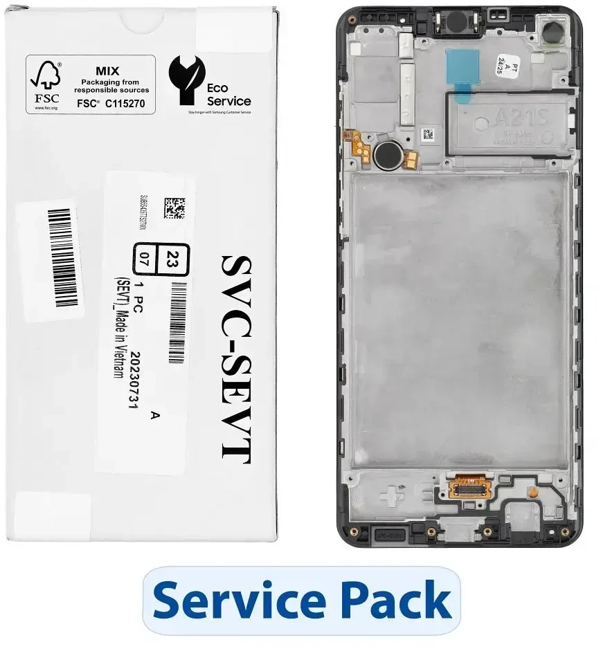 „ServicePack“ LCD ekranas SAMSUNG A21s A217F GH82-22988A