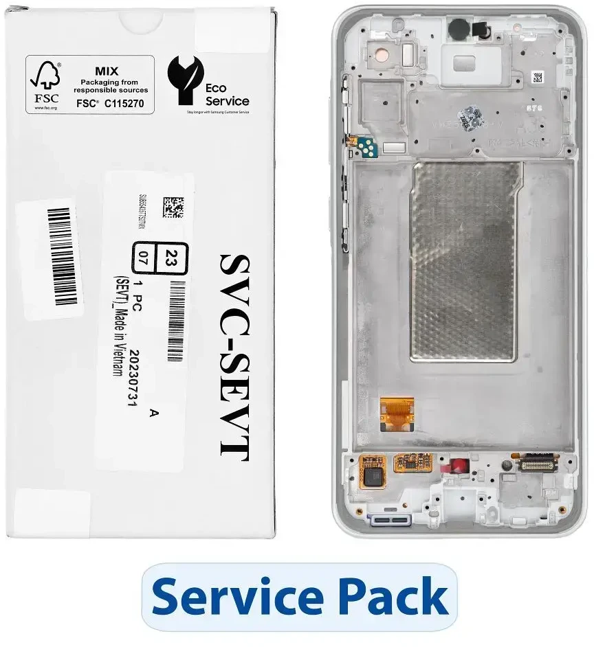 SAMSUNG A36 5G A366B Lime LCD ekrano aptarnavimo paketas GH82-36841C