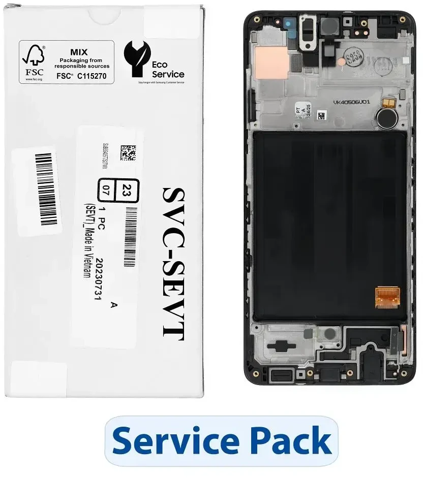 „ServicePack“ LCD ekranas SAMSUNG A51 A515F GH82-21669A