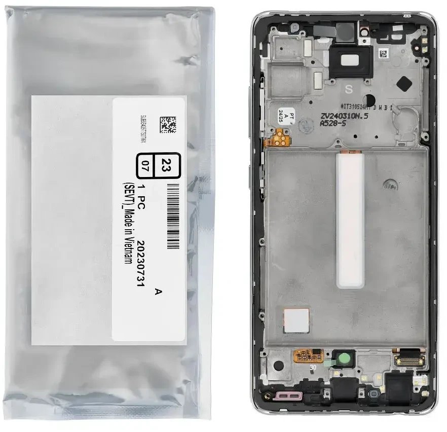 „ServicePack“ LCD ekranas SAMSUNG A52S 5G A528B GH82-26861D baltas