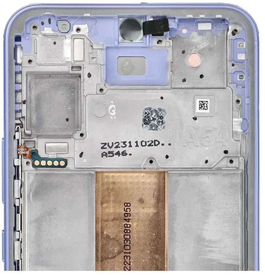 „ServicePack“ LCD ekranas, skirtas SAMSUNG A54 5G A546B, violetinės spalvos, GH82-31231D