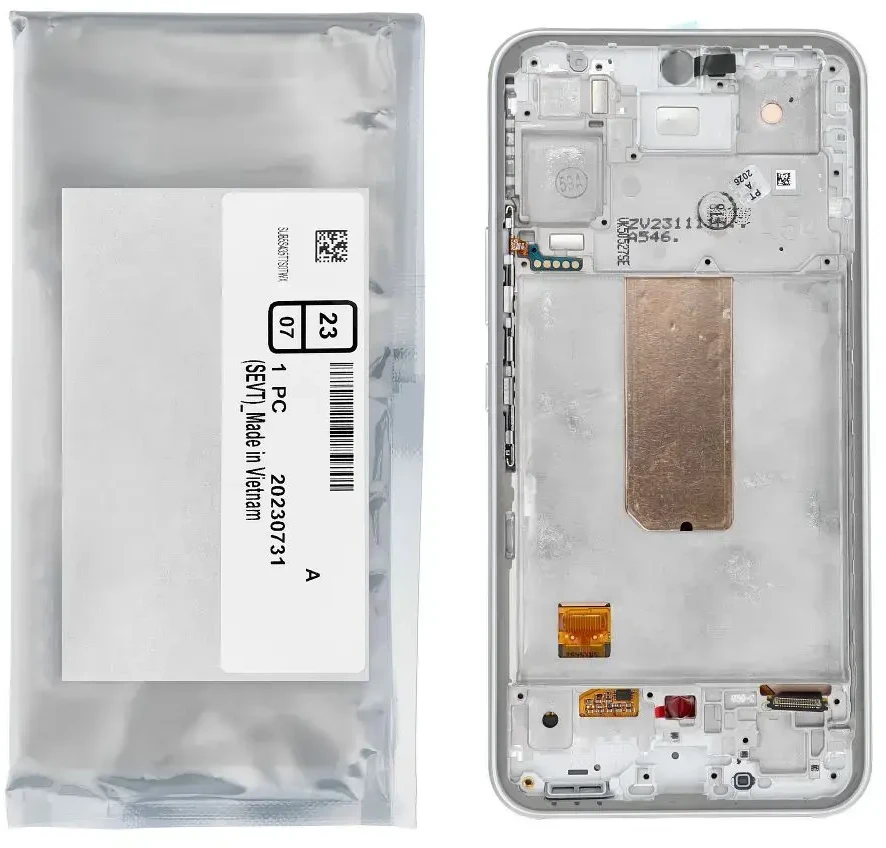 SAMSUNG A54 5G A546B LCD ekranas su integruotu ekranu, baltas, GH82-31231B