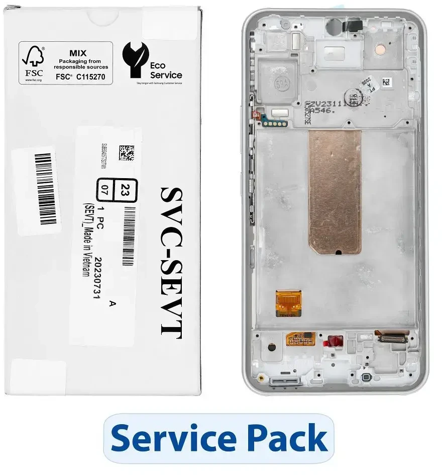 SAMSUNG A54 5G A546B LCD ekranas su integruotu ekranu, baltas, GH82-31231B