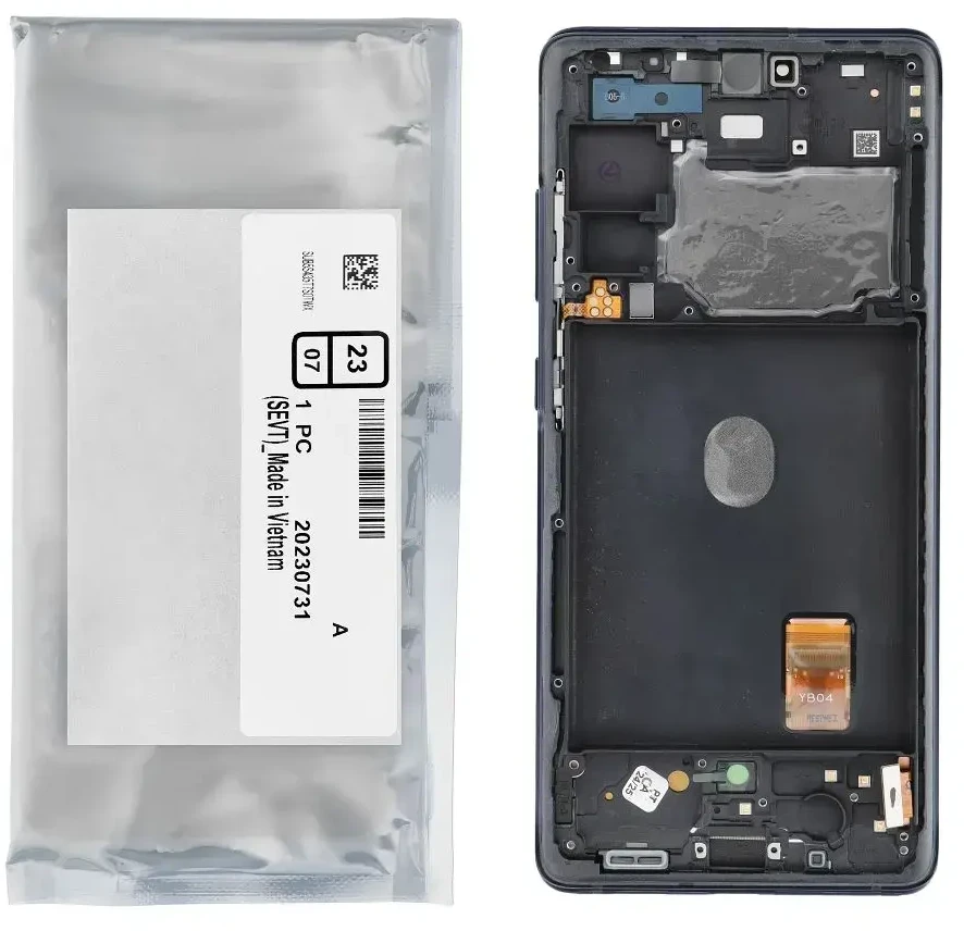 Mėlyna „ServicePack“ LCD ekranas SAMSUNG S20 FE 4G 5G GH82-24219A mėlynas