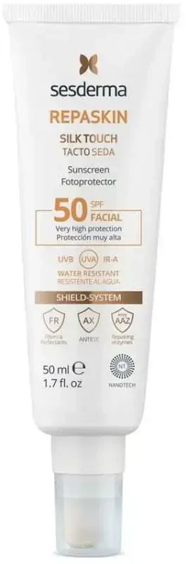 Sesderma Repaskin Silk Touch veido kremas nuo saulės su SPF50, 50 ml