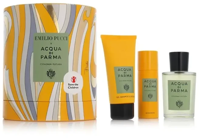 Set Acqua di Parma: Colonia Futura Eau De Cologne For Men, 100 ml + Colonia Futura Dušo želė & Šampūnas 2-In-1, 75 ml + Colonia Futura Anti-Sweat Dezodorantas Purškiklis For Men, 50 ml