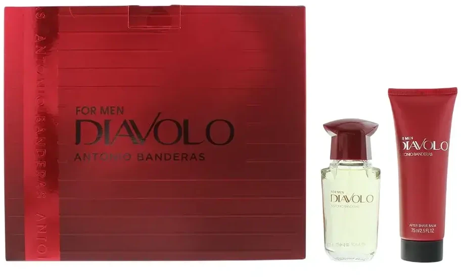 Set Antonio Banderas: Diavolo Eau De Toilette For Men, 50 ml + Diavolo Calming After-Shave Balm, 75 ml